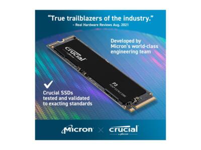 Crucial P3 / P3 Plus 500GB 1TB 2TB 4TB M.2 PCI-Express NVMe 3D
