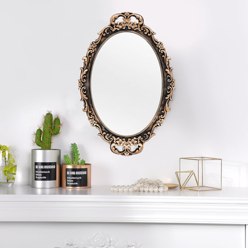Vintage Decorative Gold Framed Mirror, Wall Hanging Mirrors & Tabletop Tray for - Picture 5 of 7