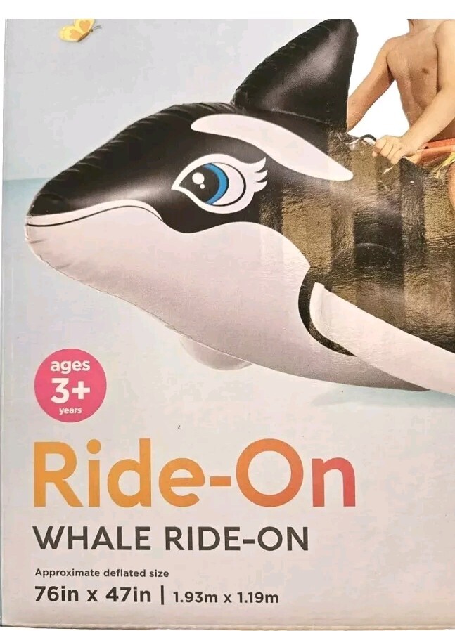 INTEX Inflatable Ride On ORCA KILLER WHALE Swimming Pool INTEX Inflatable Ride On ORCA KILLER WHALE Swimming Pool