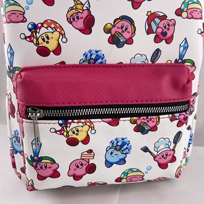 Kirby Mini Backpack Nintendo Cosplay Abilities Bag Pink Zip Straps