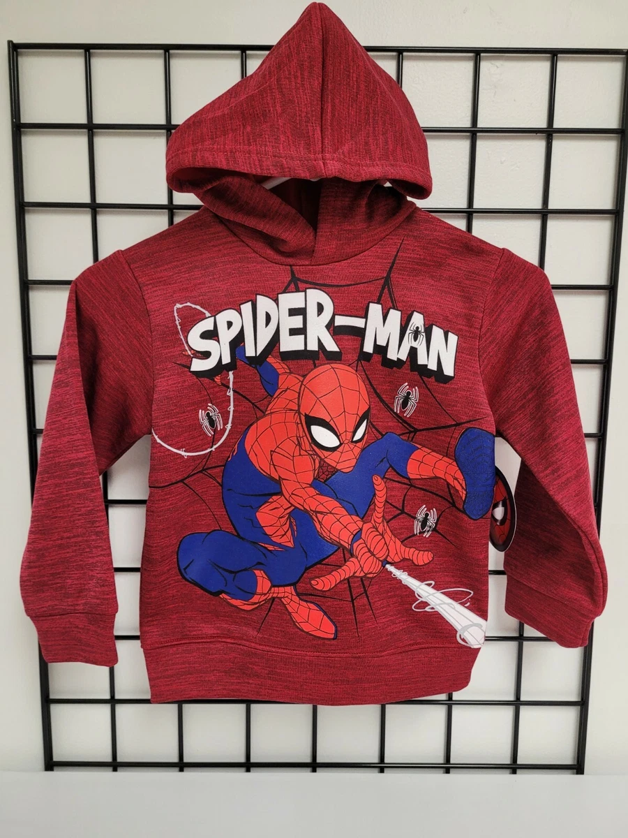 Marvel Spider Man Kids Pullover Hoodie Size 5