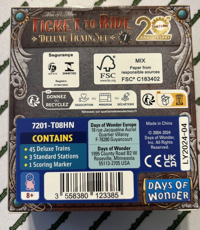 New Sealed Ticket to Ride Deluxe Train Set 7 Hobby Next Orange Promo x1 - Image 2 of 3