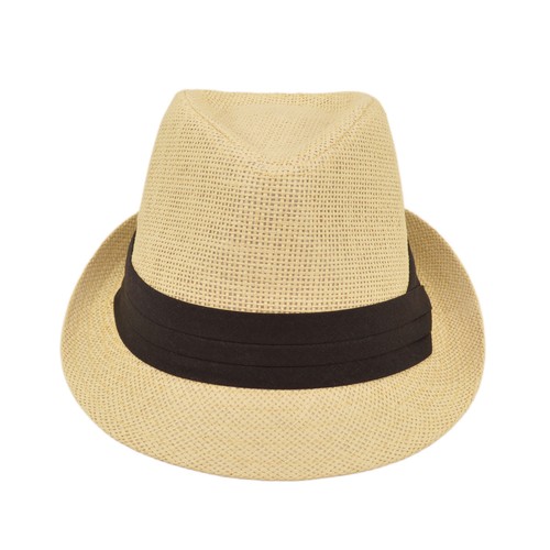 Unisex Classic Fedora Straw Hat with Black Cotton Band - Diff Colors Avail - Picture 16 of 25