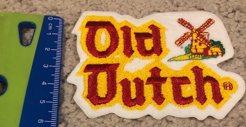 Old Dutch Potato Chips Original Crest Patch from 1980's Iron on Glue on back