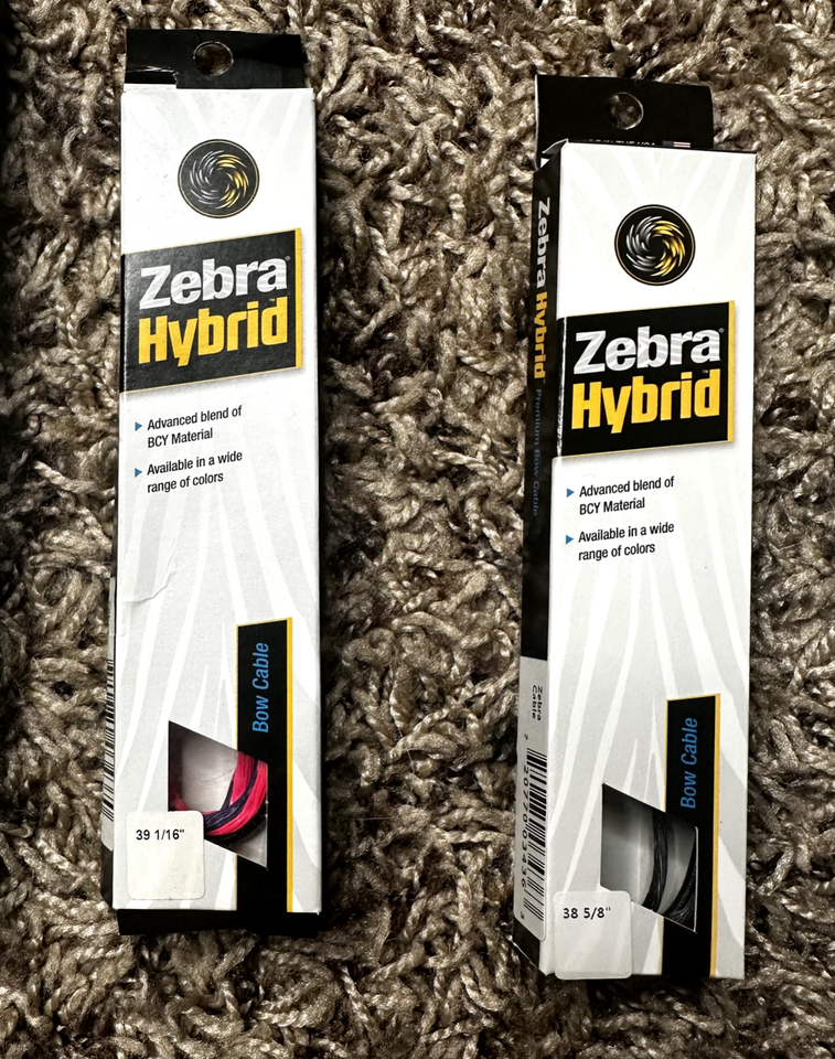 2 Câbles Zebra Hybrid Premium Bow String Marron/noir 36" 24 Brins Onza 31