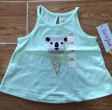 CAT & JACK BABY/TODDLER SHIRT KOALA BEAR ICE CREAM 12 Months