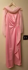 New without tags Women Eden Bridals Party Evening Light Pink Dress  Scarf Sz 4