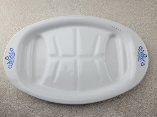 Vintage 1969-1972 Corning Ware Blue Cornflower P-19 Platter  - Picture 1 of 5