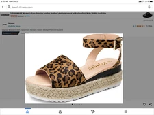 New Vepose New York  Leopard Sandles Size 8
