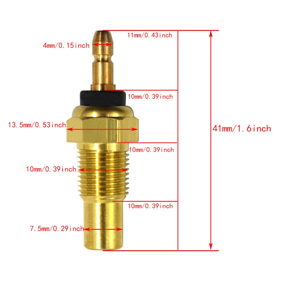 Water Temperature Sensor for Yamaha VMX1200 YZF-R1 Honda CBR1000F Kawasaki ZX600 - Image 2 of 4