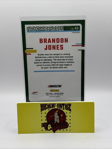 2024 Panini Donruss Nascar Optic Blue Velocity Prizm Brandon Jones #43 - Picture 2 of 3