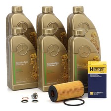 6L ORIGINAL 0W-20 MB 229.71 + HENGST &Ouml;lfilter f&uuml;r MERCEDES W177 W247 C/X118 M282