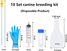 10 Sets Canine AI Dog Breeding Kit Disposable Supplies for Small Breeds