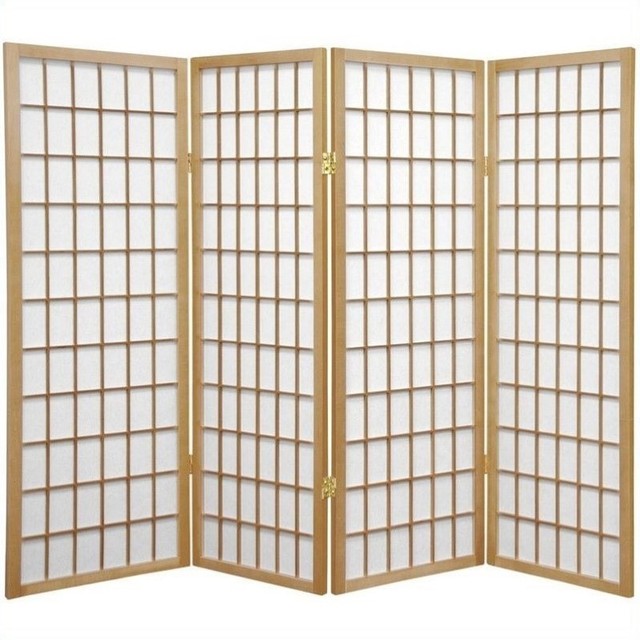 ORIENTAL FURNITURE Oriental Furniture 4 ft. Tall Window Pane Shoji ...