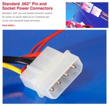 MOLEX 2,3,4,6,9,12 Pins Male Female Housing w/Terminal, .062" Plug  Receptacle