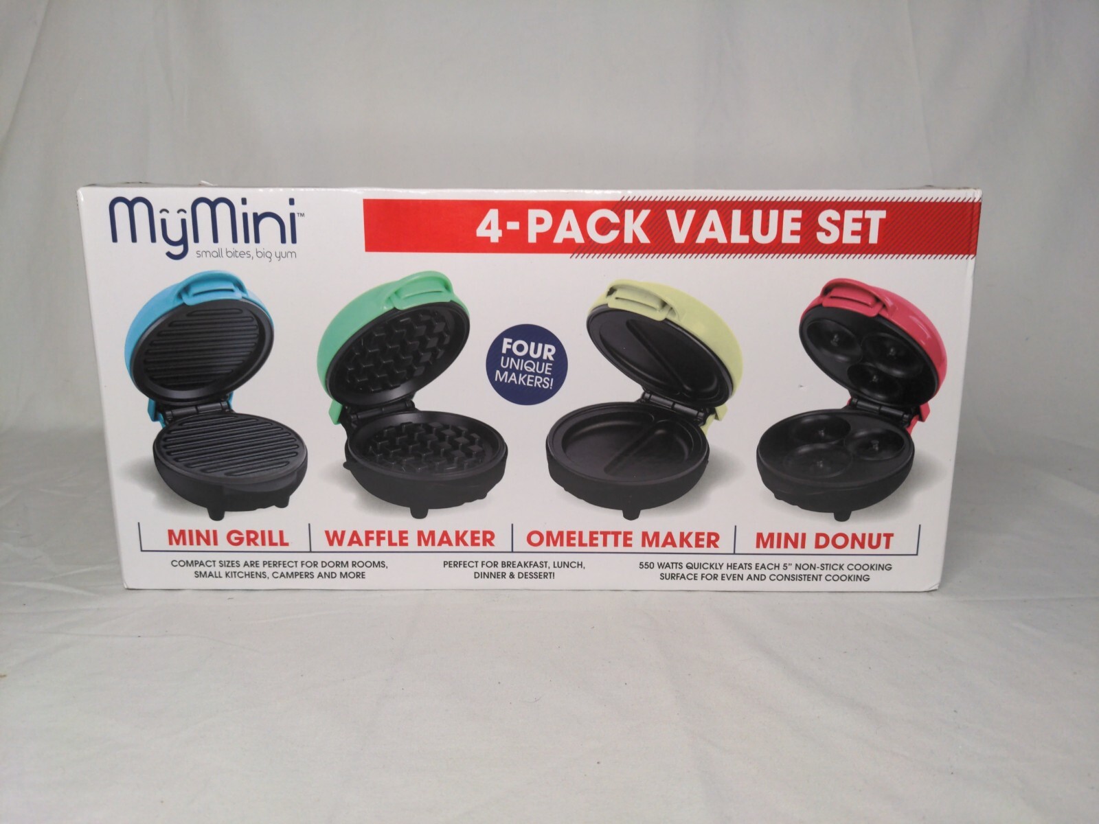 4-in-1 MyMini Waffle Maker Griddle Donut and Omelette Maker Set-image