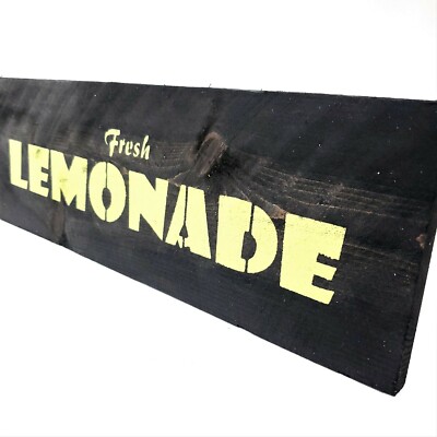 Old West Distressed Primitive Country Wood Sign - Fresh Lemonade  5'' x 16''