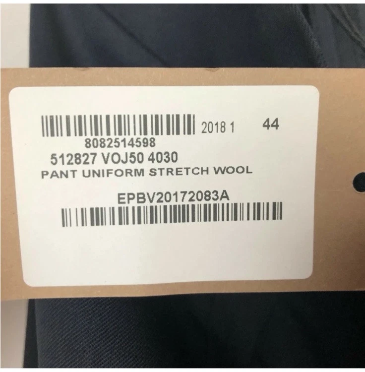 Pantalone Bottega Veneta uniforme lana elasticizzato nero gamba larga nuovo con etichette taglia 44 donna