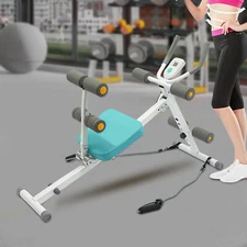 Ab Exercise Bench Abdominal Workout Machine Foldable Sit Up Bench W/ LCD Display