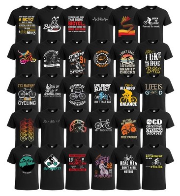 T-Shirt Bycycle Ride 30 Grafikdesigns Herren lustig Neuheit Witz Geschenk Oberteil Shirt