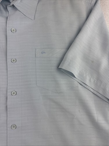Quiksilver Short Sleeve Button Up Shirt Baby Blue Men's Size XL - Bild 3 von 12