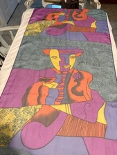 Picaso Themed Rectangular Sheer Scarf