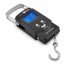 Digital Hanging Fishing Scale and Tape Measure with Backlit LCD Display, 110l...