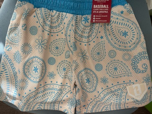 Baseball Lifestyle 101 Paisley Shorts, Size Youth Medium  - Picture 2 of 7