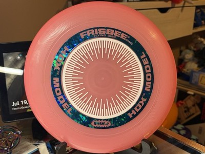 Wham-o Frisbee 165G HDX 82E light red Prismatic ring white chatter stamp