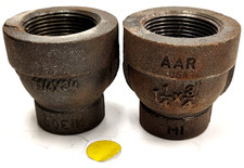 ANVIL 1-1/4" X 3/4" FEMALE REDUCER COUPLING MALLEABLE IRON 300 WSP LOT OF 2