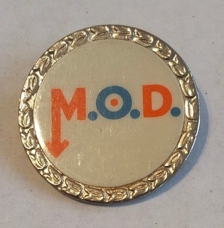 MOD. Rare Vintage Early 80’s Metal Pin Badge 28mm. Mod.