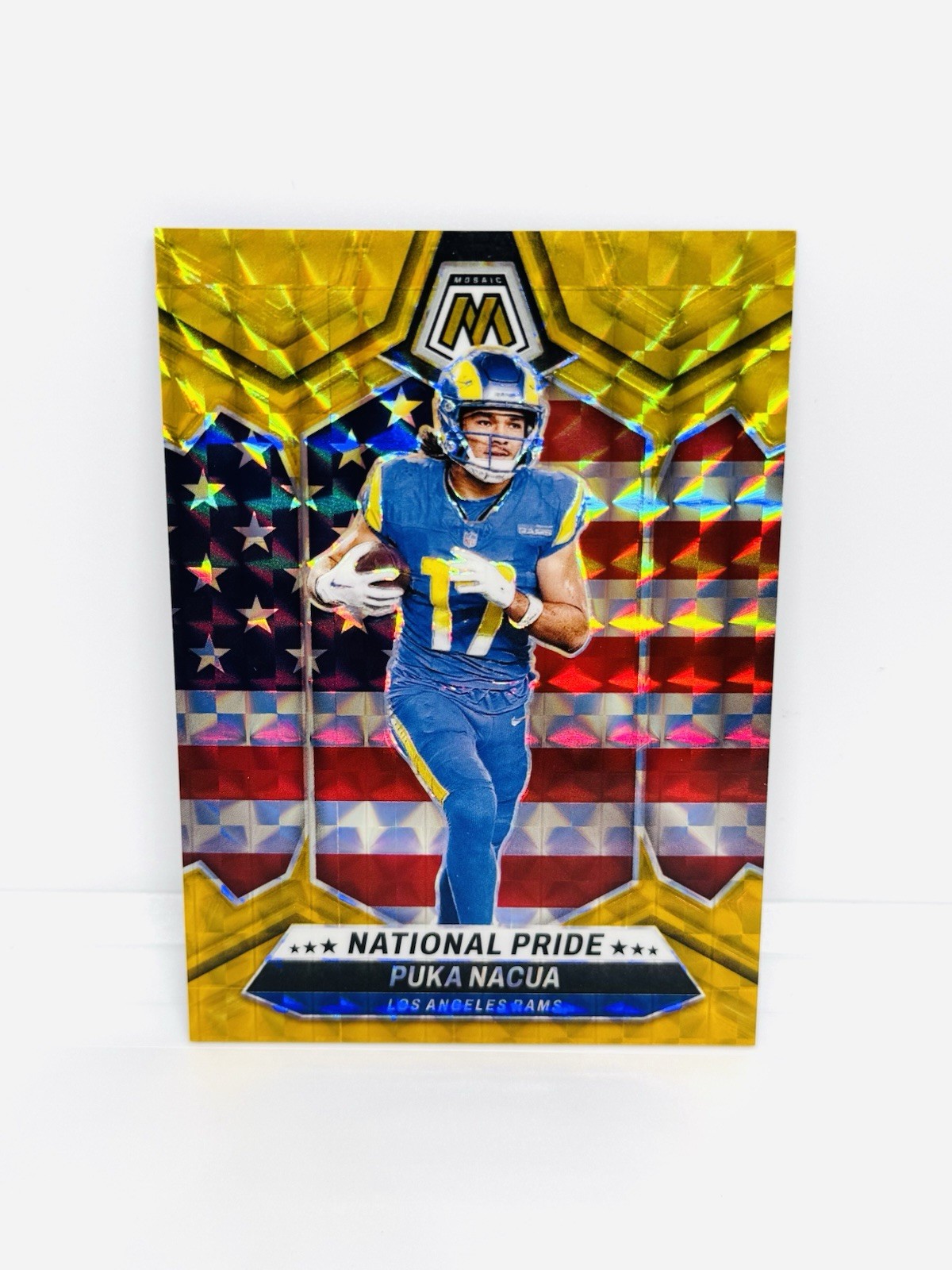 2024 Mosaic PUKA NACUA National Pride Gold Prizm /10 Los Angeles Rams #264