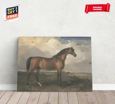 1800s Antique Horse Painting Reproduction Canvas Print Poster Home Decor