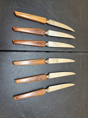 BLADO Sheffield England Stainless  Bakelite Steak Knife Set 6 CLEAN !!