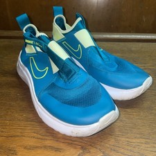 Nike Boys Flex Plus CW7415-300 Blue Green Slip On Running Shoes Size 5.5Y