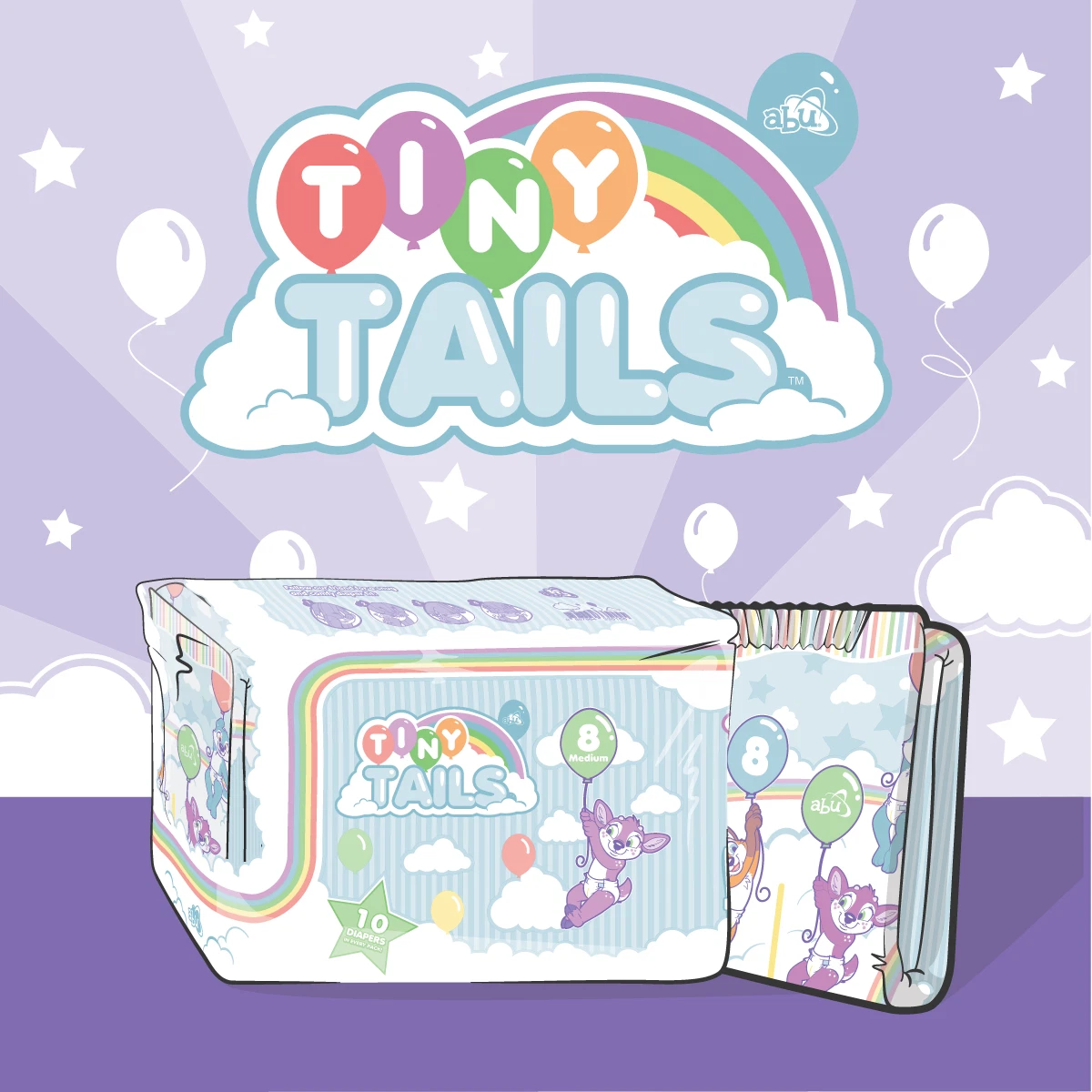 ABUniverse TinyTails Diapers (Pack of 10 or Case of 40) ABDL
Opens in a new window or tab
