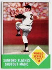 1963 Topps #143 World Series Game #2: Sanford Flashes Shutout Magic