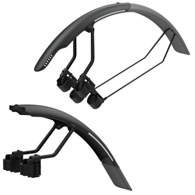 Topeak Unisex   Erwachsene Tetra Frontfender R1 + R2 Schwarz Grau