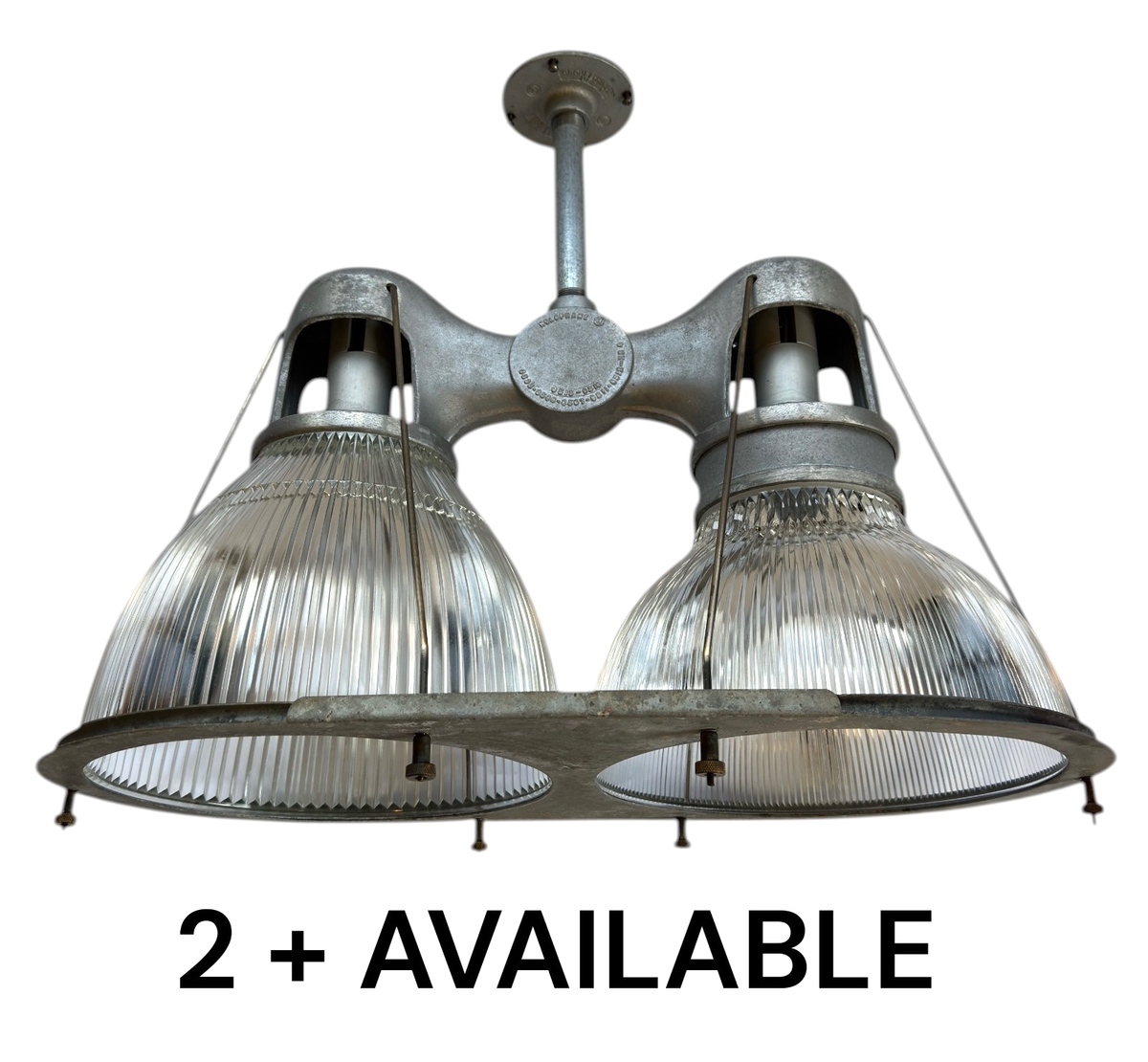 30s Double Holophane Light Industrial Twin Warehouse Vintage