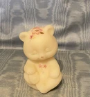 Vintage Rare Fenton Hand Paint  White Satin Bear     USA