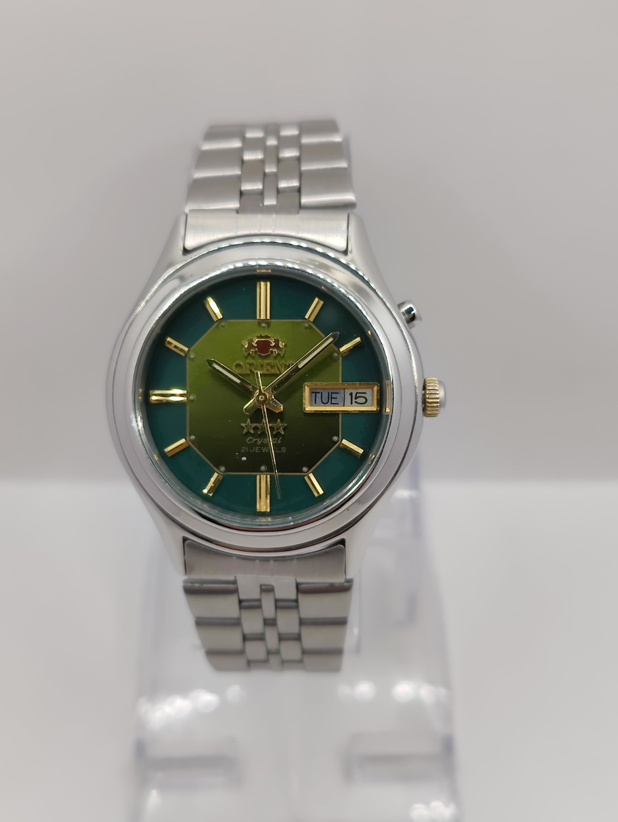 Orient  Automatic Day/Date Green Dial Japanese Me… - image 2