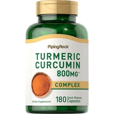 Turmeric Curcumin Capsules | 800mg | 180 Count | Complex | by Piping Rock