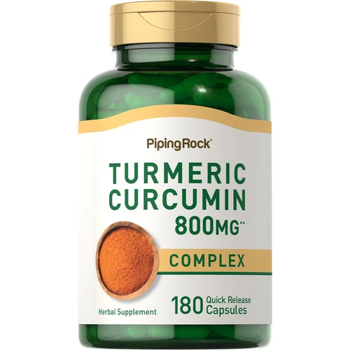 Turmeric Curcumin Capsules | 800mg | 180 Count | Complex | by Piping Rock