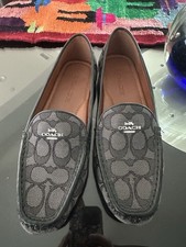 Coach Signature Jacquard Monogram Driving Loafers Size 8 B Slip-on G4175 NEW