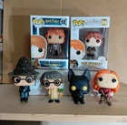 Funko Pop Harry Potter Lot of 6 Ron Ginny Weasley Sorting Hat Harry Sirius Black