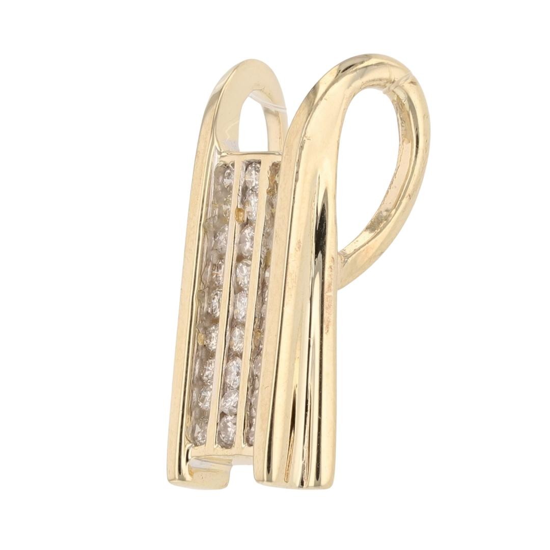 .54ctw Round Cut Diamond Rectangular Enhancer Pen… - image 3