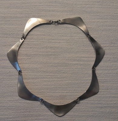 Reduced! Vintage Jorgen Jensen Pewter Necklace Denmark Number 129
