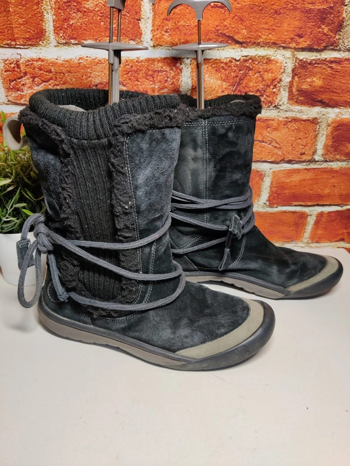 WOMENS CUSHE DE LUXE WATERPROOF IT CUFF BOOT UK 8 BLACK SUEDE WARM WINTER BOOTS - Image 3 of 4