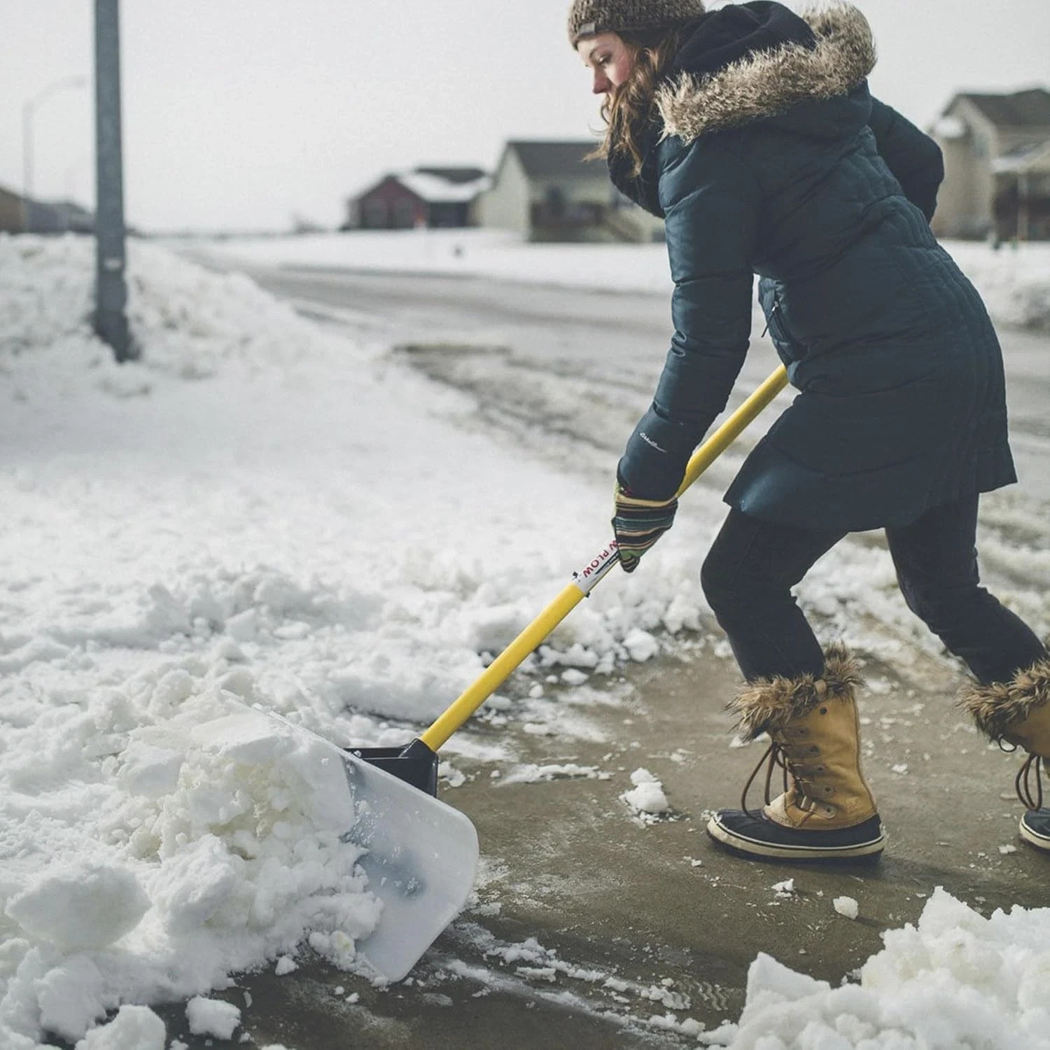 The Snowplow 36" Original Snow Pusher Shovel - UHMW Poly - Professional Grade