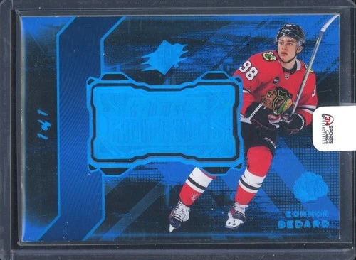 2023-24 SPx Hockey Finite Rookies Platinum Connor Bedard Blackhawks RC 1/1